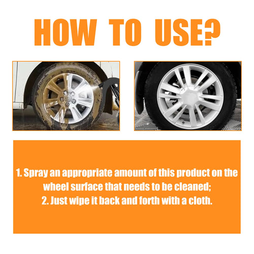 Wheel Cleaner Spray Professional Aluminum Rim Cleaner 100ml Brake Dust Remover Wheel Cleaner Long-Lasting Car Detailing Solution