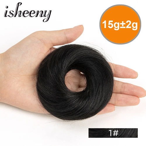 Fashion Messy Human Hair Buns Hairpieces Natural Black Brown Blonde Colors Ponytail Scrunchie Hair Extension Easy to Wear 15g/pc