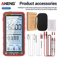 ANENG 681 Rechargable Digital Professional Multimeter Non-contact Voltage Tester AC/DC Voltage Meter LCD Screen Current Tester
