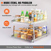 VEVOR Pull Out Cabinet Organizer, Chrome-Plated Steel Roll Out Drawers, Sliding Drawer Storage for Inside Kitchen Cabinet