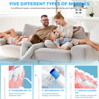 Sejoy WF401 Oral Irrigator Dental Water Flosser Teeth Whitening Waterproof Portable Dental Water Jet Floss 300ML Teeth Cleaner