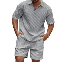 Men s Casual Outfit Short Sleeve Tee with Drawstring Shorts Set for a Stylish Summer Look