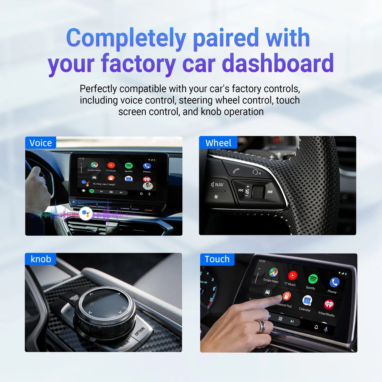 OTTOCAST Play2Video Pro - Wireless CarPlay Android Auto Adapter with Streaming