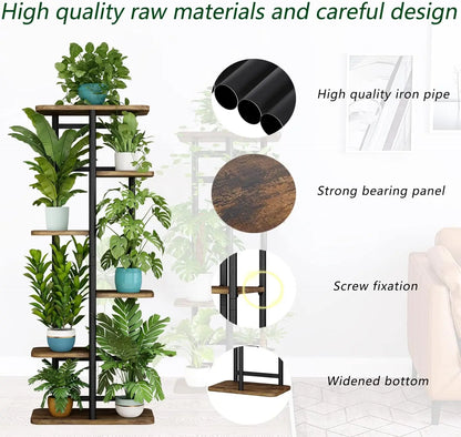 Plant Multiple Flower Rack Holder Shelves Storage Organizer Display Indoor Planter for Balcony Bedroom Patio Garden