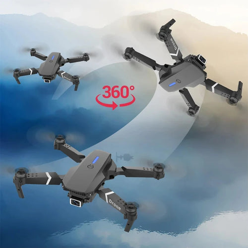Professional Drone E88 Pro 4K Wide-Angle HD 1080P Camera WiFi Height Hold Foldable RC Drone Quadrotor Helicopter Children's Toys