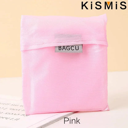 Eco Shopping Bag Fashion Printing Foldable Reusable Tote Folding Pouch Convenient Large-capacity Storage Bags Grocery Totes