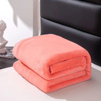 Flannel Nap Blankets Soft Plaid for Home Sofa 200x230 Plush Bedsheet Solid Color Summer Blanket Single Size