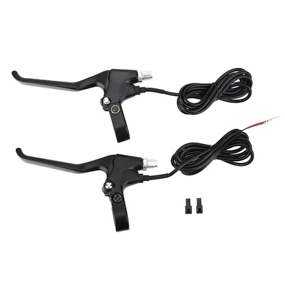 1 Pair Bicycle Lever Set Durable 2 Wires Left & Right E bike Bicycle Electric Brake Lever Replacement Parts