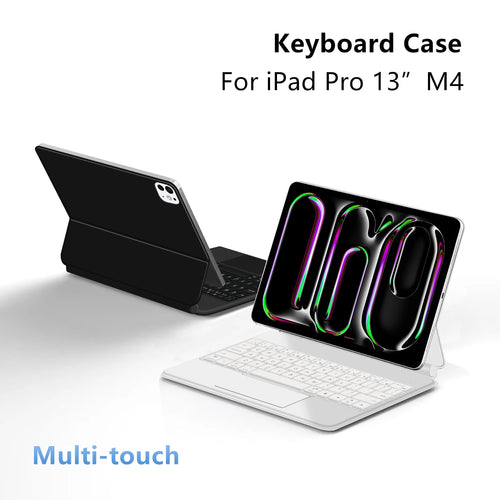 Keyboard Case For iPad Pro 13 Inch (M4) 2024 Magnetic Smart Magic Keyboards Folio Cover Backlight With Multi-Touch Trackpad