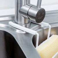 Kitchen Metal Sink Drain Rack Wall Sucker Sponge Storage Drying Holder Sink Soap Stand Dish Cloth Shelf Organizer Products 2023
