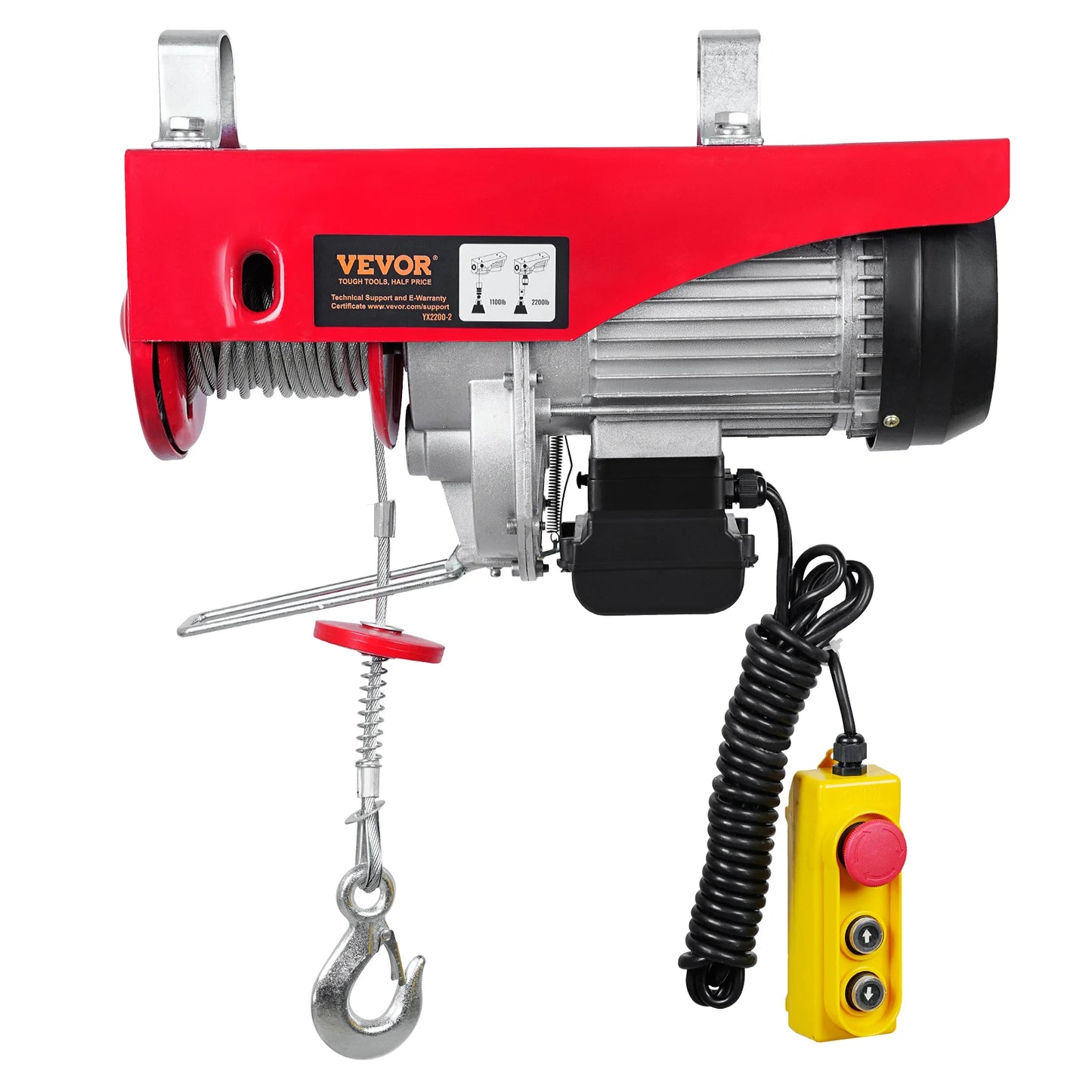 VEVOR 400-1000kg Electric Hoist Lifting Crane Cable Hoist Winch for Boat Car Garage Elevator with Wired Remote Control Lifter