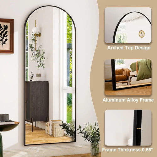 26x71 Inch Full Length Mirror - Aluminum Alloy Frame, Extra Large Floor Mirror