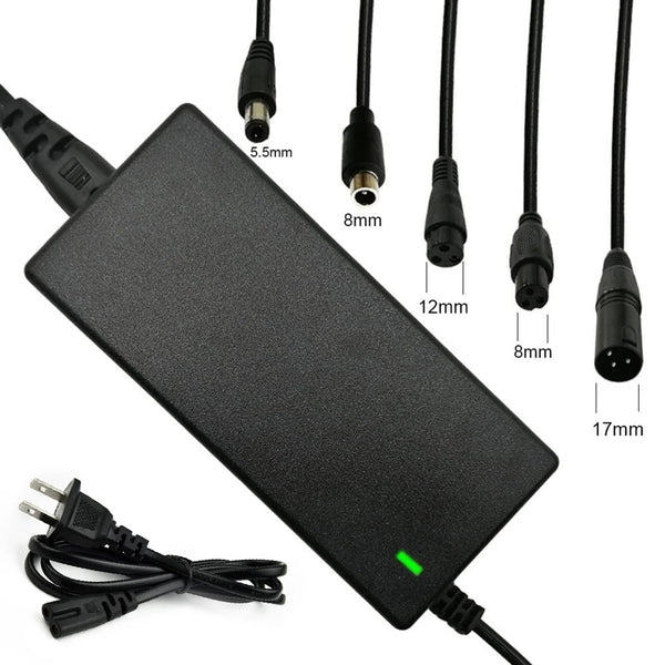 Brand New Power Adapter AC 100-240V Black DC 42V 2A Electric Scooter Accessories US/ EU/ UK Plug For 24-36v Lithium Battery