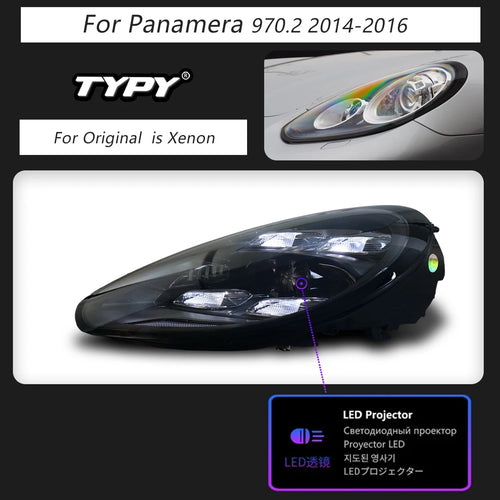 Car  For Porsche Panamera 970 970.1 970.2 Headlight 2010-2016 LED Projetor head Lamp Daytime Running Light Auto Accessories