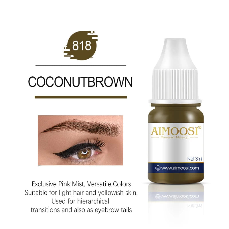 Tattoo Ink Nano Pigment Milkly Colors For Semi Permanent MakeUp Sets Tint Eyebrow Eyeliner Lips Beauty 3ml Microblading Pigments
