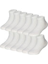 6 Pairs of White, Breathable Sports and Leisure Cotton Socks for Men's Sizes 36 - 42