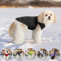 Winter Pet Dog Warm Cotton Coats Back Zipper Windproof Thickness Clothes for Small Medium Dogs Chihuahua French Bulldog Outfits
