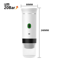 Wireless Electric Portable Espresso Coffee Machine for Car & Home Camping Coffee Maker 3-in-1 Capsule Powder Travel Coffee Maker