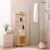 Tall Slim Storage Cabinet Freestanding Narrow Bathroom Shelf Slim Corner Floor Shelves