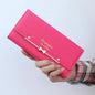 Women Student Cute Bowknot PU Leather Wallet Trifold Large Capacity Card Holder Money Purse Long Phone Handbag