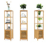 Tall Slim Storage Cabinet Freestanding Narrow Bathroom Shelf Slim Corner Floor Shelves