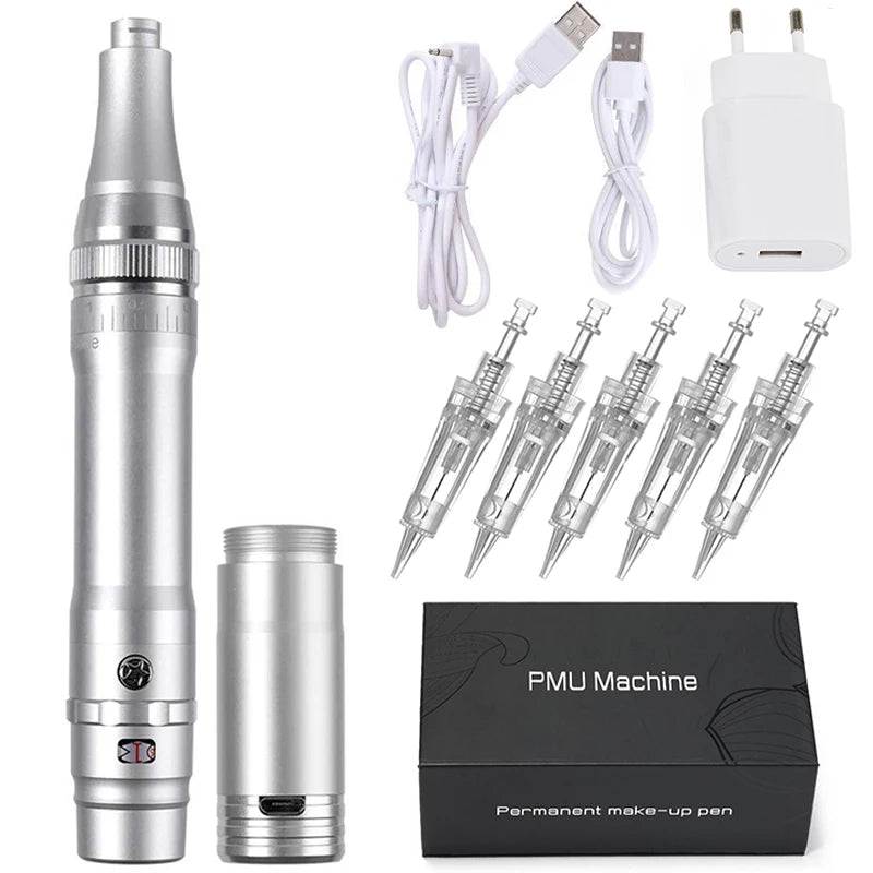 Wireless PMU Machine - Professional Permanent Makeup Kit for Eyebrows, Eyeliner, Lips