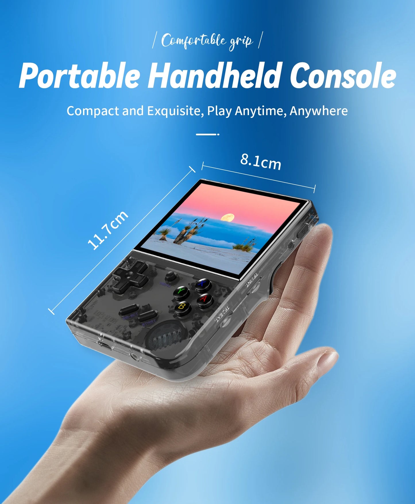 ANBERNIC RG35XX Plus Retro Video Handheld Game Console Linux System 3.5 in IPS Screen Built-in 3300mAH Battery 64G TF 5500 Games