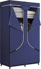 Portable Wardrobe Closet Storage Organizer Metal Hanging Rack Non-Woven Fabric 34 Inch