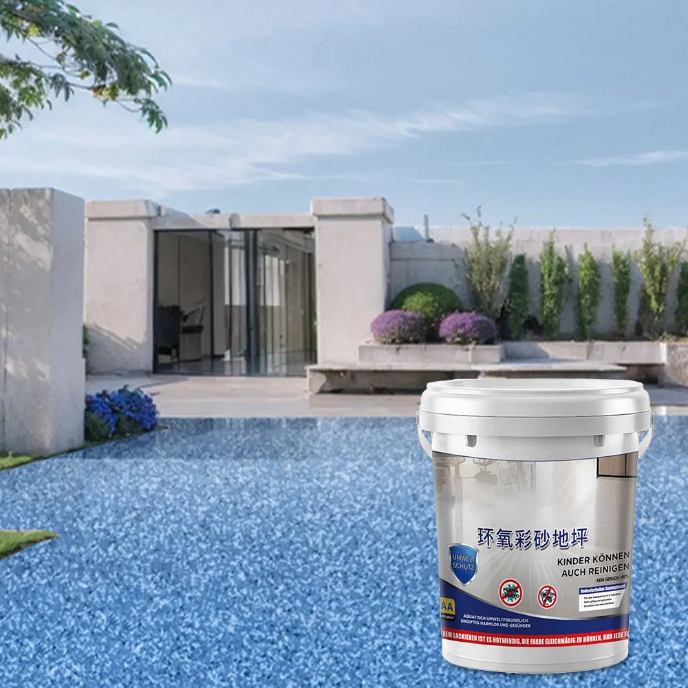 Newest High-Gloss Marble Effect Epoxy Floor Coating Indoor Outdoor Pure Natura Anti Slip Floor Paint 500g 4pcs/square meter