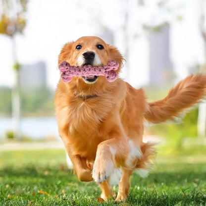Dog Chew Toys Soft Cotton Bone Puppy Teeth Cleaning Toy 15.5cm/6.1 Inches Aggressive Chewers Dog Toy Pet Teeth Cleaning