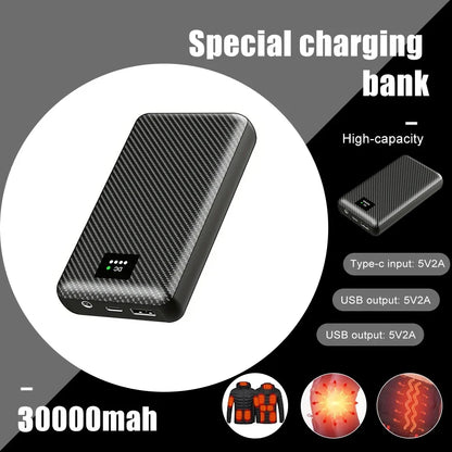 Ranwomen Powerbank 30000mAh Portable Heating Power Bank for Heating Vest Jacket Gloves Electric Heating Equipment DC Power Bank