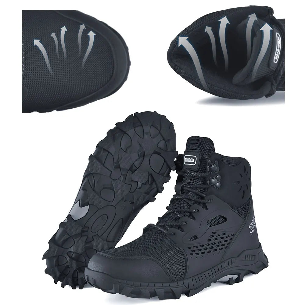 SUADEX S1 Safety Boots Men Work Shoes Anti-Smashing Steel Toe Work Safety Shoes Male Female Boots Anti-slippery EUR Size 37-48 EzBuyCo
