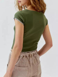 Women Summer Basic T-Shirt Casual Cute Floral Print Short Sleeve Tops Pullovers for Streetwear Aesthetic Grunge Clothes