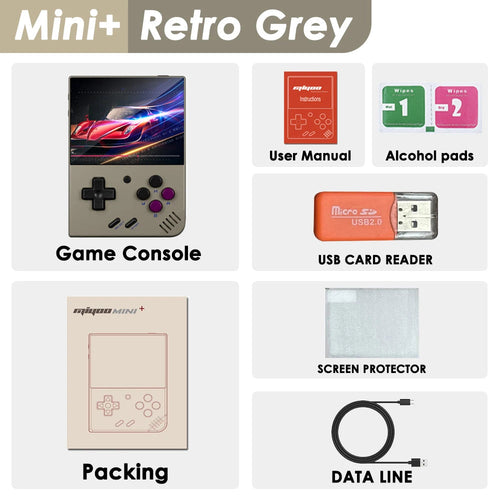 MIYOO Mini Plus Portable Retro Handheld Game Console V2 Mini+ IPS Screen Classic Video Game Console Linux System Children's Gift EzBuyCo