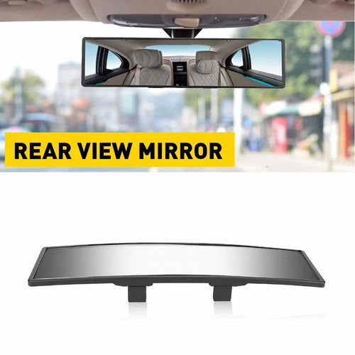 240MM Wide Convex Interior Clip On Rear View Clear Mirror Universal Anti Glare Anti-fog Panoramic Rear View Mirror Curved Mirror
