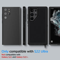 For Samsung Galaxy S22 Ultra 5G Dual Layer Case Slim Thin Hybrid Rugged Hard Shockproof Phone Cover Black