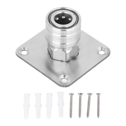 Snow Foam Lance Wall Mount with 1/4 Quick Connect Automatic Foam Cannon Nozzle Tip Holder Stainless Steel Snow Foam Gun Bracket