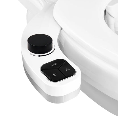 SAMODRA Black Button Bidet - Non-Electric Self  Cleaning Bidet Water Sprayer Toilet Seat