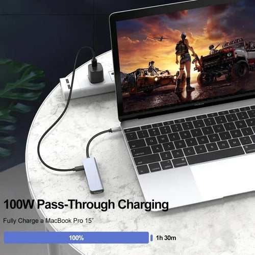 5 in 1 USB C HUB with 4k30Hz docking station USB-C to HDTV-Compatible converter Thunderbolt 3/4 splitter HUB laptop hub