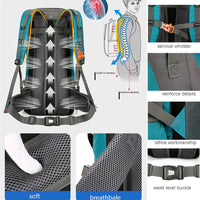 70L Nylon Camping Backpack Travel Bag With Rain Cover Outdoor Hiking Daypack Mountaineering Backpack Men Shoulder Bags Luggage