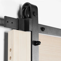 US Stock 42 in. X 84 in. Unfinished Sliding Barn Door with 7FT Barn Door Hardware Kit & Handle ，K Frame，Solid Spruce Wood