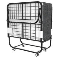 Folding Bed with Mattress Portable Foldable Guest Beds Cot Size Rollaway Beds for Adults with Luxurious Memory 5 Inch Foam Mattr