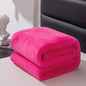 Flannel Nap Blankets Soft Plaid for Home Sofa 200x230 Plush Bedsheet Solid Color Summer Blanket Single Size