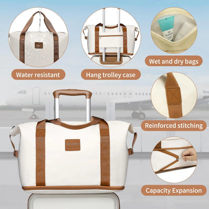 Kono 6-Piece Luggage Set, Lightweight ABS Hard Shell with TSA Lock, 20" 24" 28" Suitcases, Beauty Case, Duffel & Toiletry