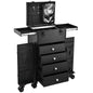 Professional Rolling Makeup Case 4 Drawers  Artist Cosmetic Train Case Hairstylist Travel Case Portable Station