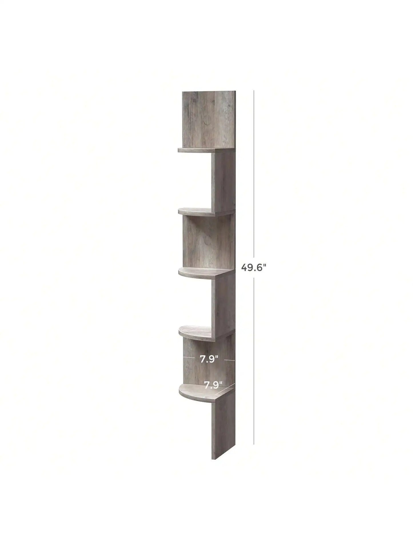 VASAGLE Corner Shelf Wall Mount, 5-Tier Floating Corner Bookshelf, Plant Shelf for Bedroom, Living Room, Bathroom, Home Office
