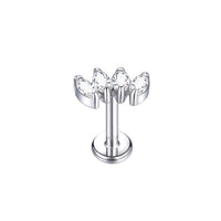 1Pc G23 Titanium Ear Tragus Cartilage Helix Daith Piercing Stud Earrings for Women Internal Thread Labret Piercing Lip Ring 16G