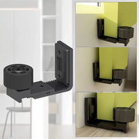 CCJH Sliding Compartment Door Adjustable Floor Rail Wall/Door Bottom Rail Hardware Accessories Black