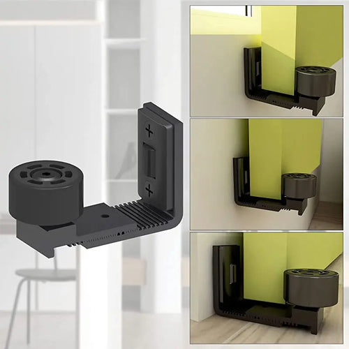 CCJH Sliding Compartment Door Adjustable Floor Rail Wall/Door Bottom Rail Hardware Accessories Black