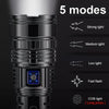 High Power LED Flashlight Super Bright LED Spotlight Long Range Torch Emergency Outdoor With 5 Lighting Modes Zoomable